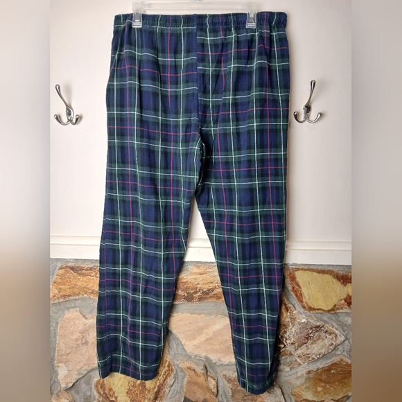 Polo Ralph Lauren Plaid Unisex Lounge pants Elastic waist 100% Cotton Mens Large - Picture 8 of 9